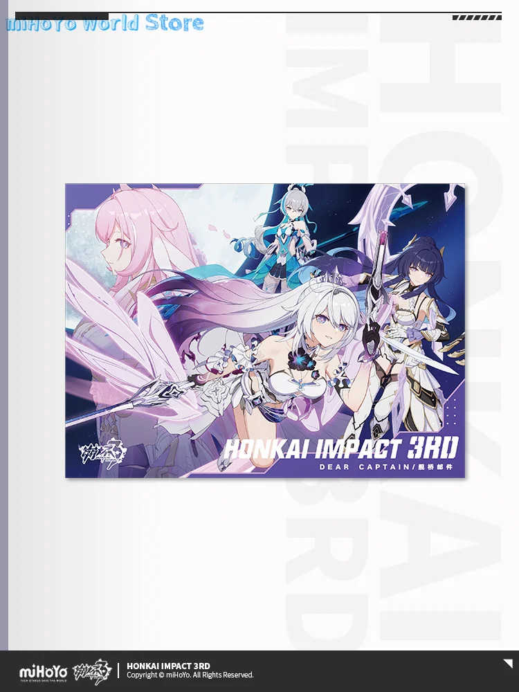 Official Genuine Honkai Impact 3 Stamp Set MEMORIES SIGNED AND DELIVERED Letters From The Bridge Stamp Folding Set Gifts