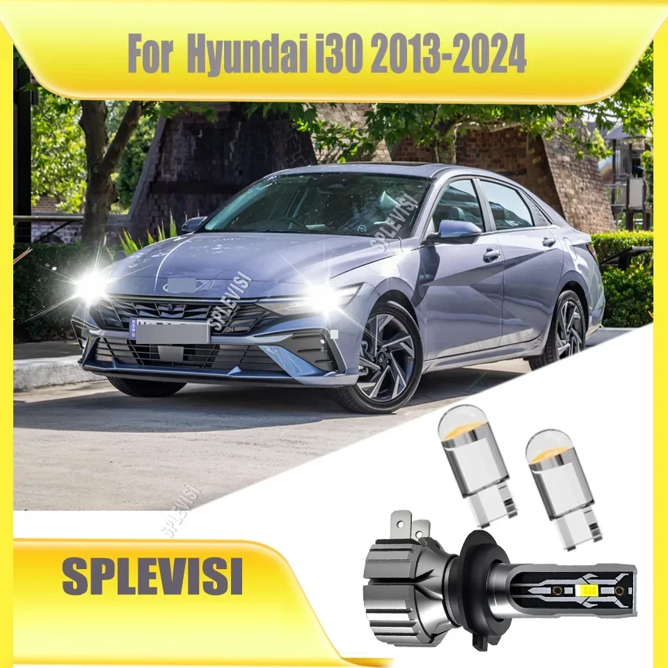 H7 LED White Headlight Bulbs High Low - Unbeatable Road Presence For Hyundai i30 2013 2014 2015 2016 2017 2018 2019 2020-2024