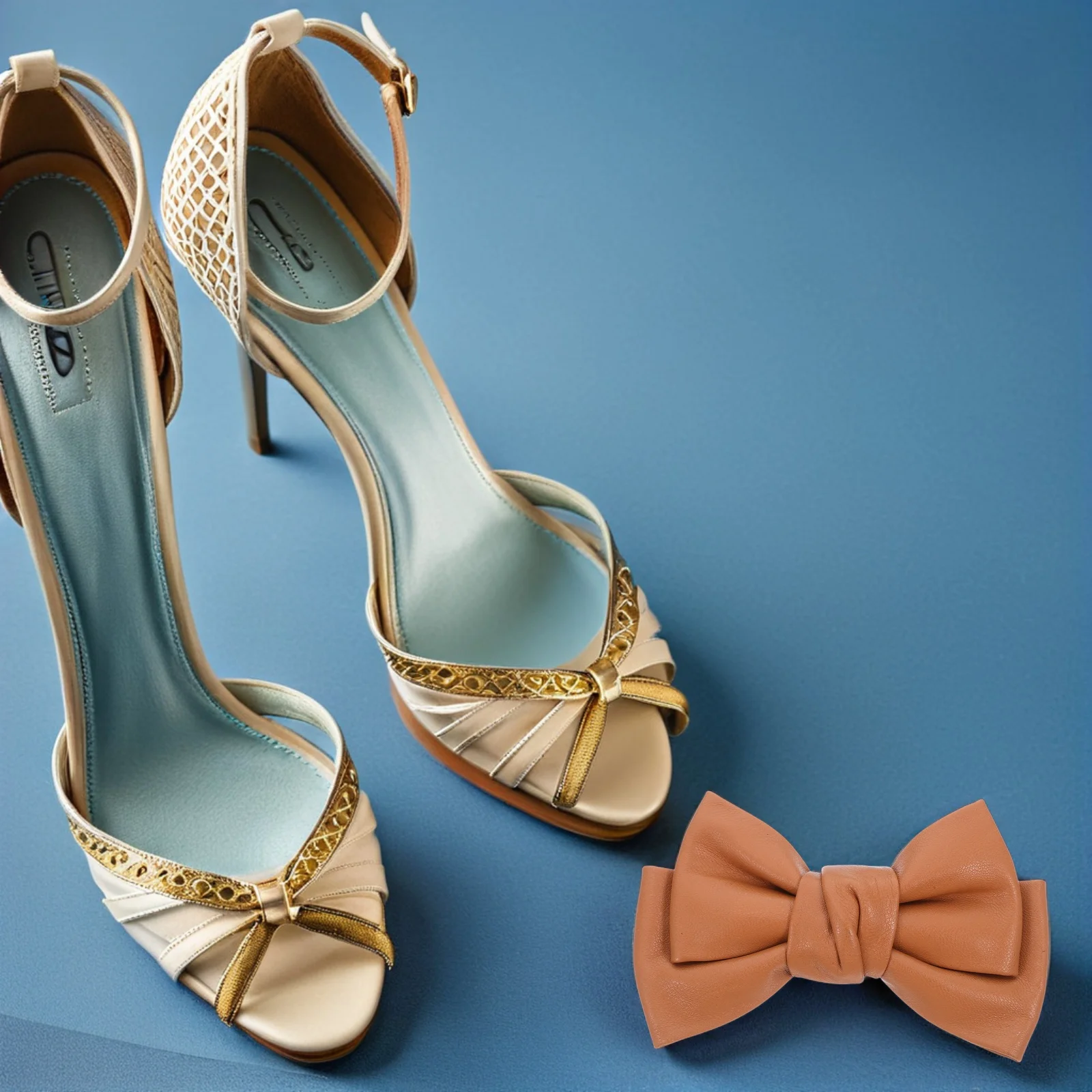 

Decorative Shoe Buckle Bow Knot Charms Bowknot Metal Clips Shaped Decoration Khaki for Women Ladies