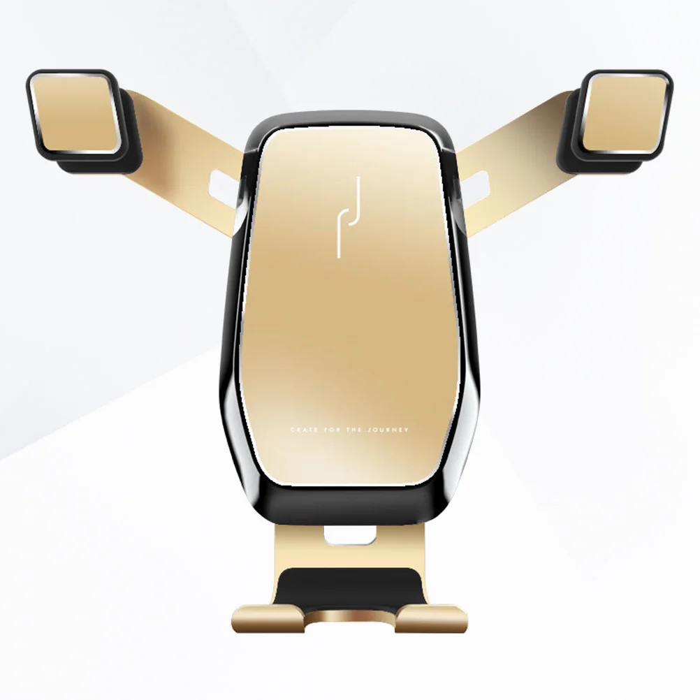

Universal Metal Golden Car Air Vent Phone Holder Durable Practical GPS Navigation Hands-Free Calls Easy Charging Compact Design