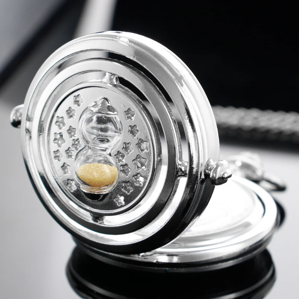 New Arrival Luxury Silver/Gold Vintage Necklace Women's Neutral Pocket Watch Time Simulation Design Quartz Clock Gift アンティーク