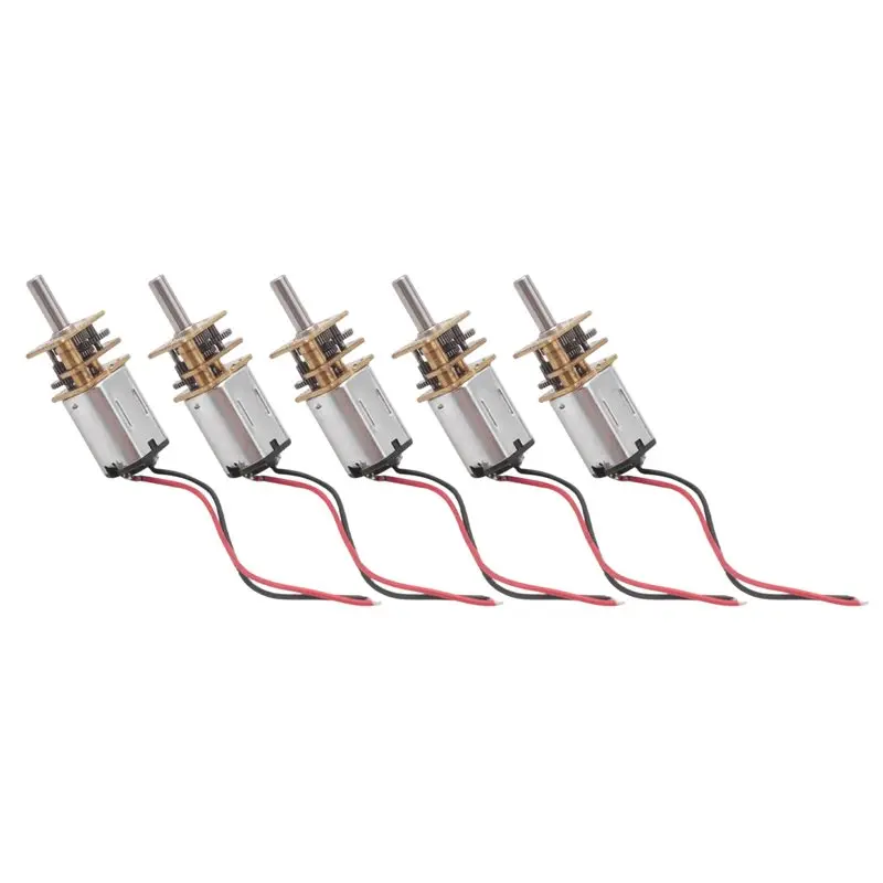 B17B 5Pcs DC 3V-6V N20 Mini Micro Metal Gear Motor 3V 145 Rpm Fully Automatic Robot Small Motor Gearwheel DC Motors