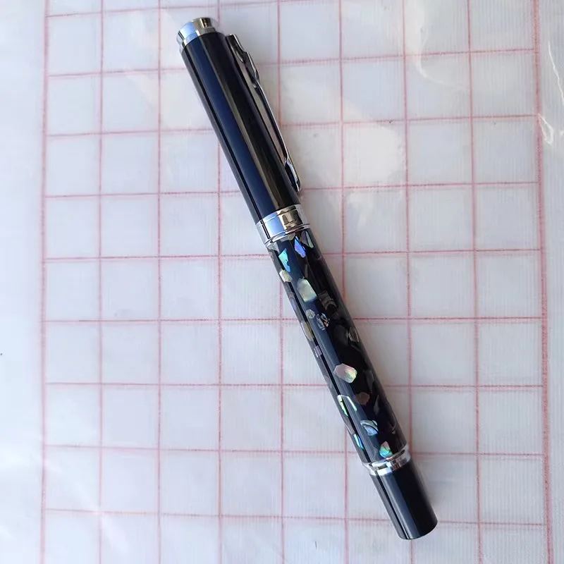

Jinhao 8802 Deep Sea Bright Pearl Shell Fountain Pen 0.5mm Nib Metal Ink Pens for Gift Office Supplies School Supplies