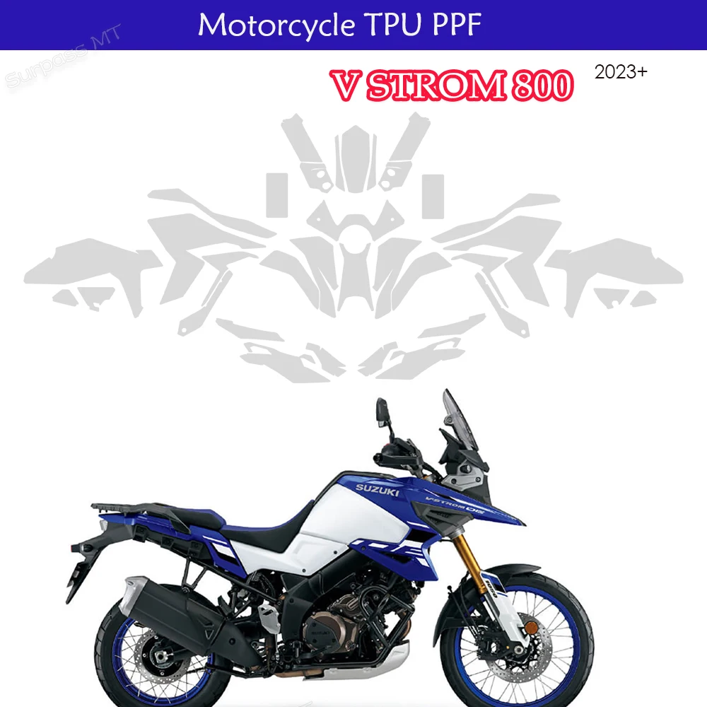 

TPU For SUZUKI VSTROM 800 2023-2024 PPF V STROM 800 Paint Protection Membrane Bodykit Protective Film Anti-scratch Stickers