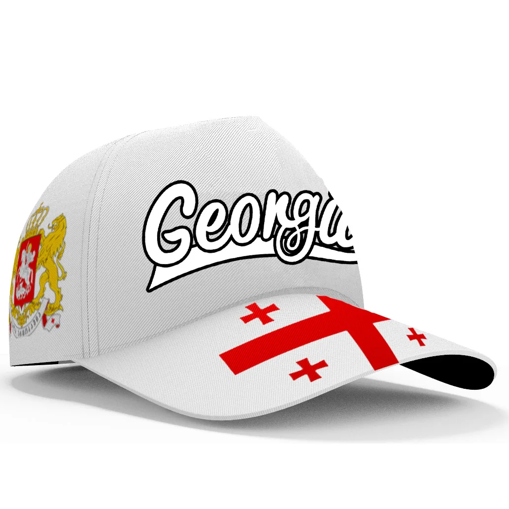 Georgia Baseball Caps Custom Made Name Number Team Logo Hat Geo Country Travel Free Nation Flag Photo Headgear