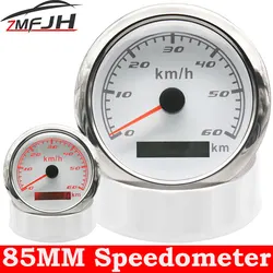 AD 30km/h Speedometer Odometer 85mm Speed Gauge 120km/h 200km/h Without GPS Antenna For Marine Boat Car Red Backlight Customized