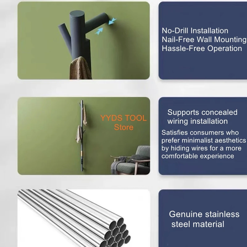 

Creative Design Home & Hotel Bathroom Heated Towel Rack with Smart Control - No Drilling Required