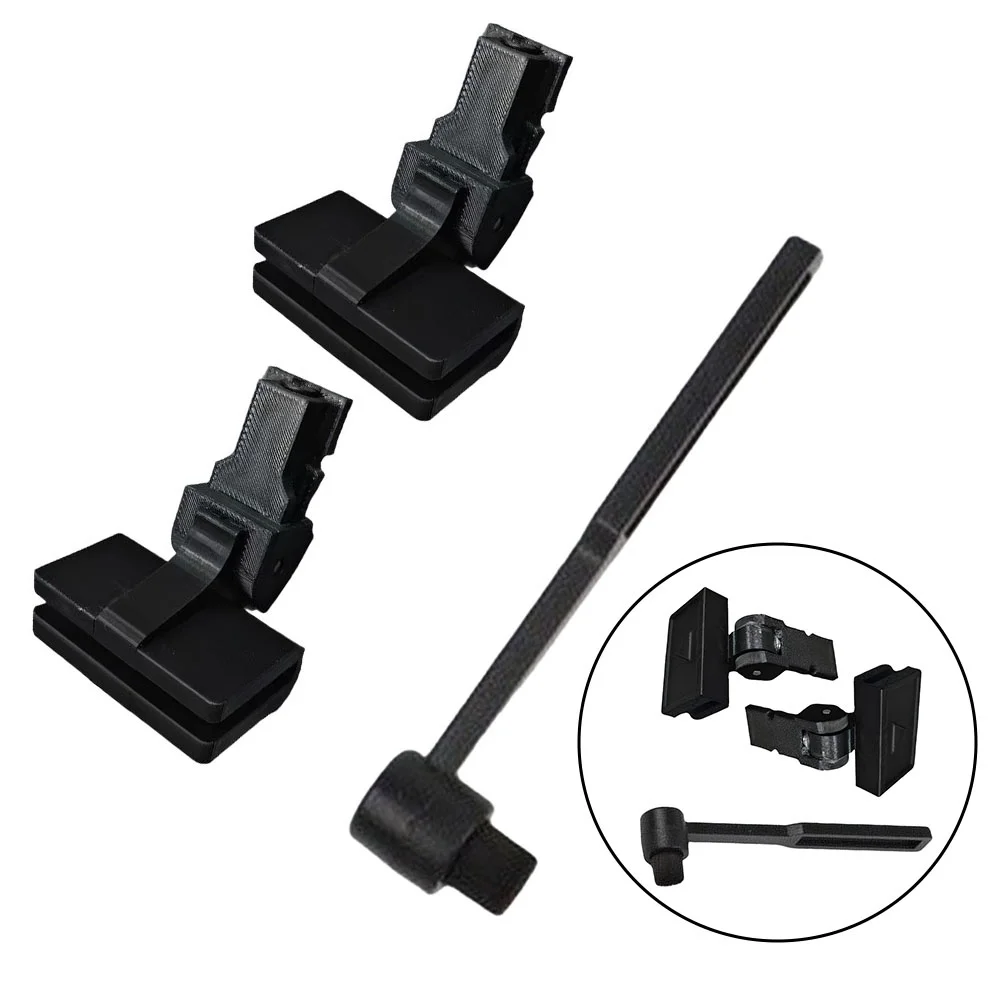 For Sony For PS-LX300H Turntable Dust Cover Hinges 2 x Black Hinges with Cleaning Brush Smooth Operation Long Lasting