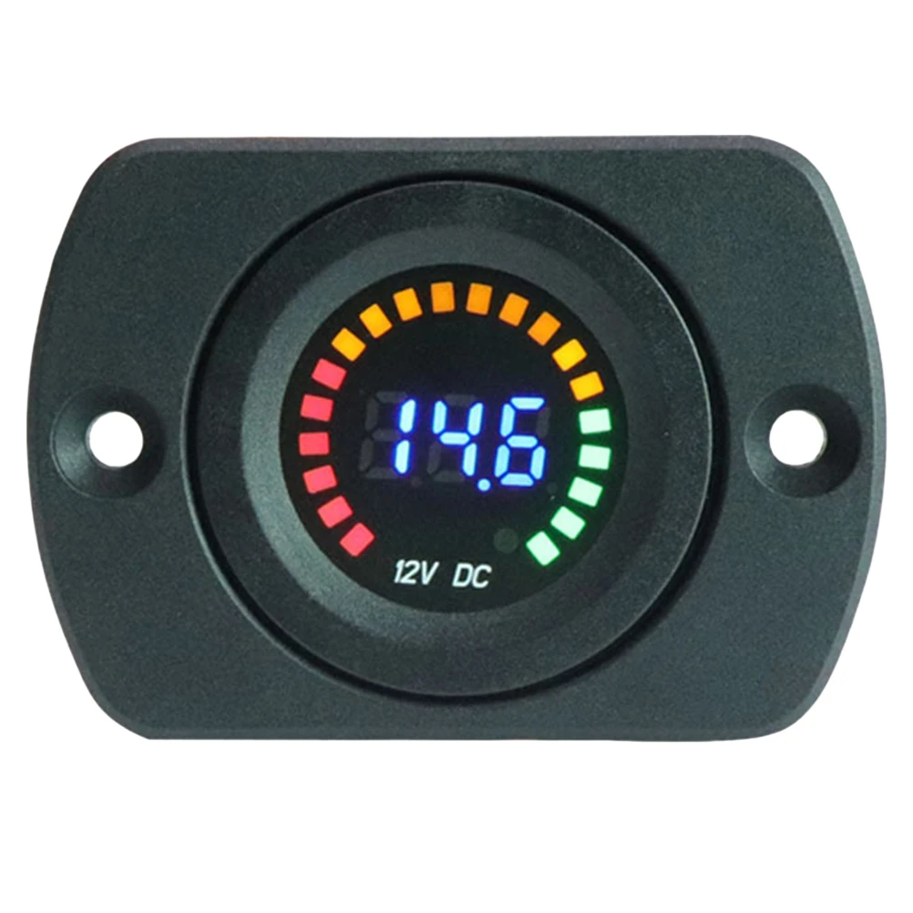 

Digital Voltmeter Color Screen Display for Car Motorcycle 12V Tester 3-Digit LED Blue Lamp Voltage Meter Tool