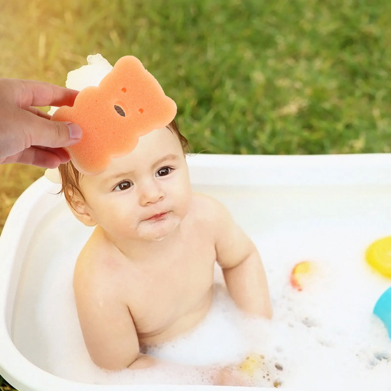 

Baby Bath Sponge Pad Newborn Support Non Slip Soft Multifunctional Bathing Toddler Sponge For Bathing Diaper Changing Toddler