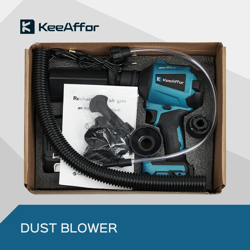 KEEAFFOR 1500W 80000RPM Ventilatore Brushless Cordless Multifunzione Gonfiatore Aspirapolvere Pulitore di Polvere Ventilatore Per Makita 18v Batteria