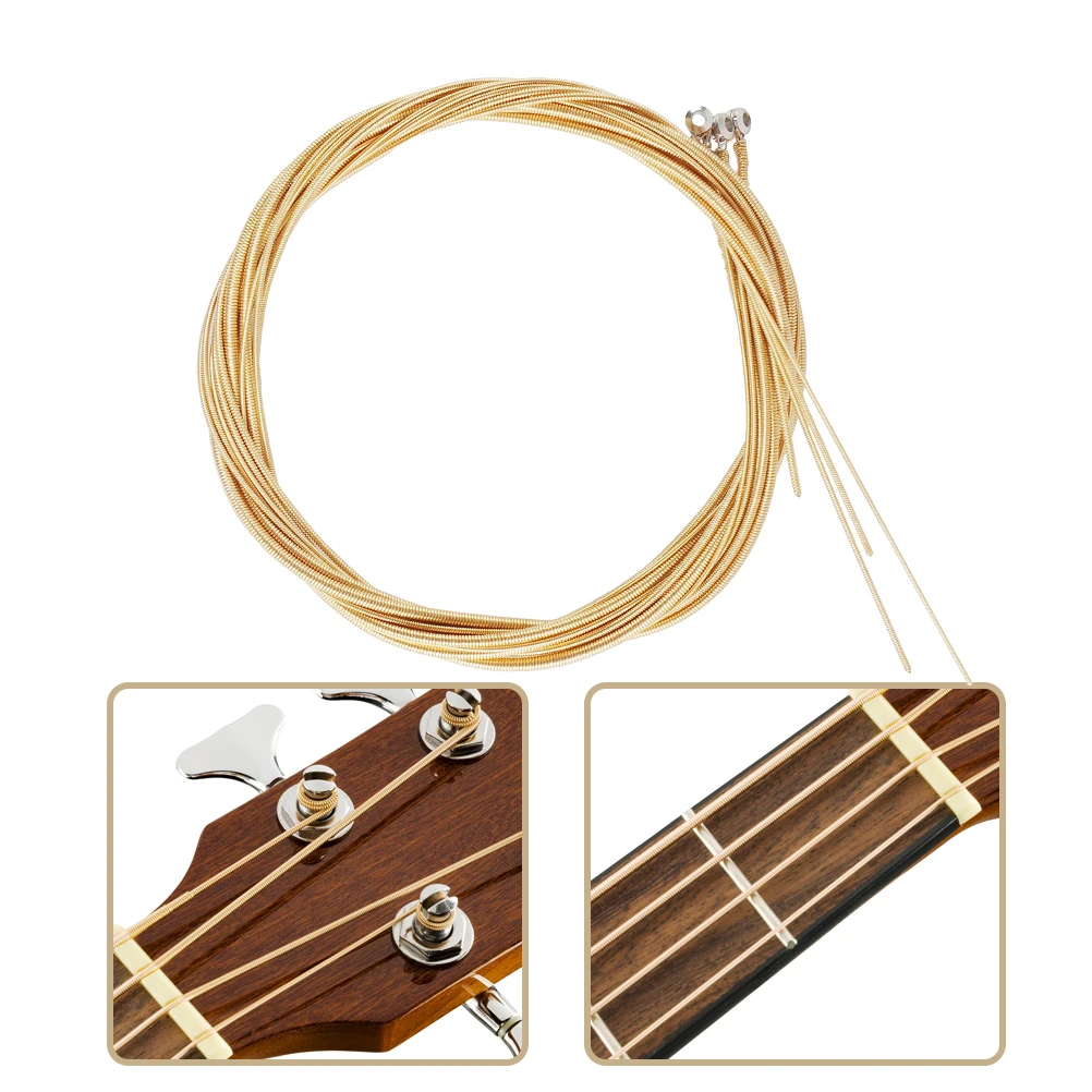 

Authentic Acoustic Bass Strings Guitar Accessories Replacement Carbon Steel Parts