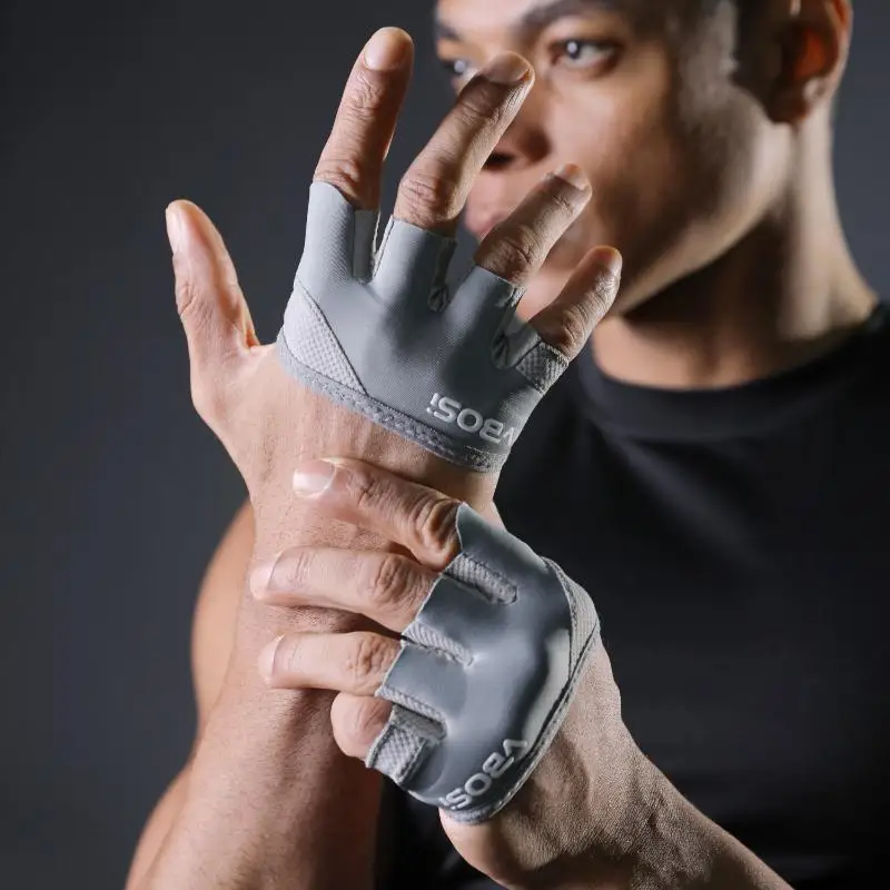 زوج واحد من قفازات التمرين خفيفة الوزن بأربعة أصابع للجنسين - قبضة مضادة للانزلاق للياقة البدنية ورفع الأثقال والتدريب للرجال والنساء #2