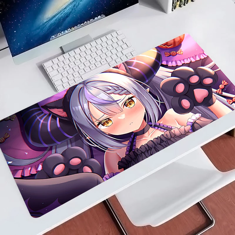 Anime Mouse Pads Gamer Extended Desk Mat PC Computer Keyboard Pad XXL Gaming Accessories H-Hololive La Darknesss kawaii Mousepad