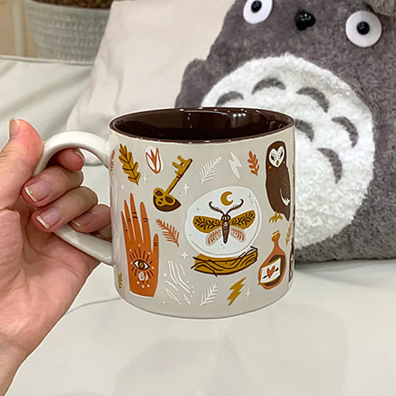 

ins creative cartoon home breakfast cup girls large capacity mugs office high value ceramic water cup