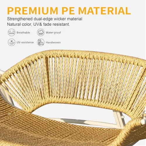 Chaise balançoire suspendue à 2 places avec coussins rembourrés et oreillers, chaise balançoire de porche en rotin, chaise hamac d'extérieur