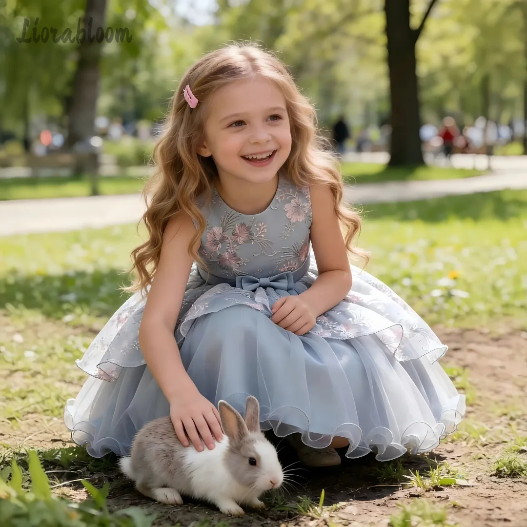 

Flower Girl Attire Colorful Tulle Dress Girls' Everyday Dresses Elegant Evening Gowns New Princess Party Dresses