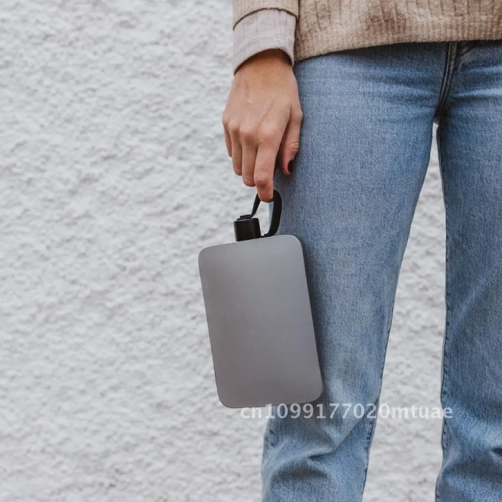 

304 Stainless Steel Flask 500ml Vintage Style Portable Outdoor Travel Wine Bottle Personalized Retro Military Flat Design