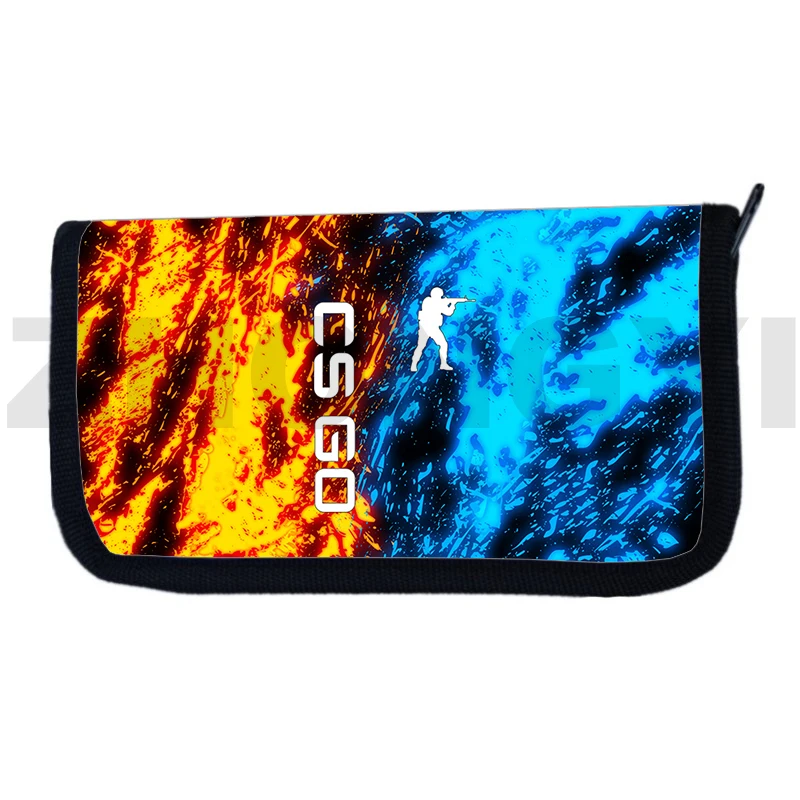 2022 popular jogo cs go 3d carteira longo para homens qualidade bolsa feminina anime harajuku embreagem saco de dinheiro crianças adolescente moeda bolsa