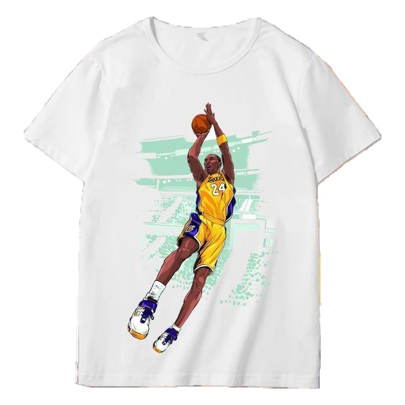 Bryant T-shirt Vintage Basketball Finals Championship LA Mamba No.24 Tee Retro Fan Top Basketball Lover Gift Quick-dry clothes