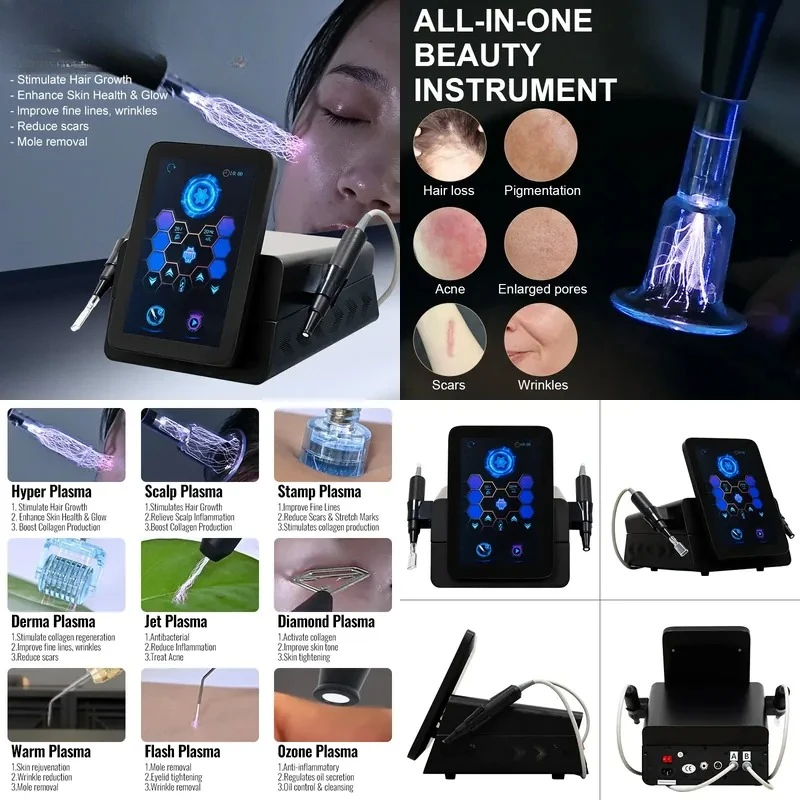 Cold Plasma Bea uty Device Sk in Rejuvenation Pore Cleansing Lifting Wrinkle Reduction Warm Cool Dual Mode Salon Machine