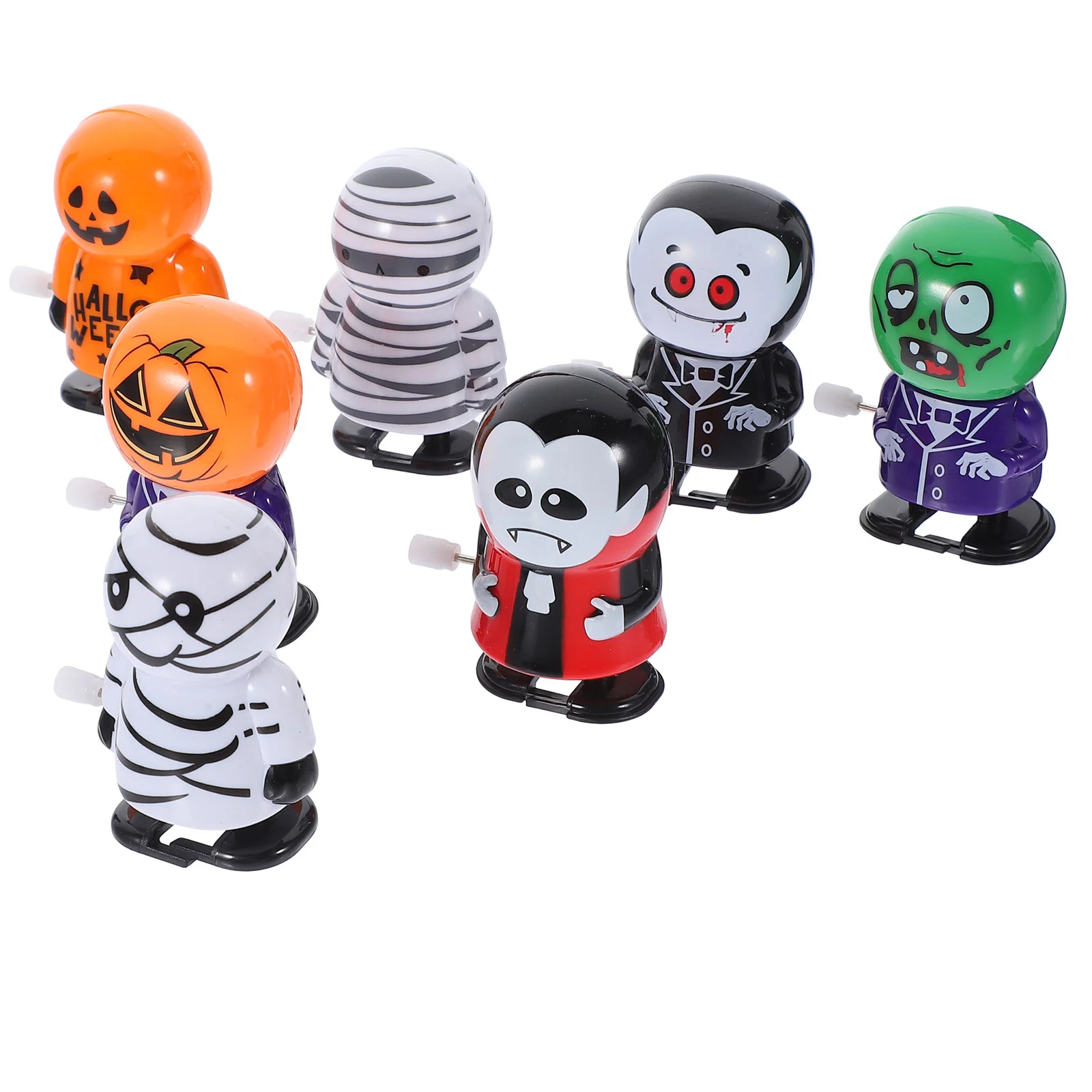 

7 Pcs Halloween Wind-up Toys Cartoon Horror Walking Funny Plaything Clockwork Shaped