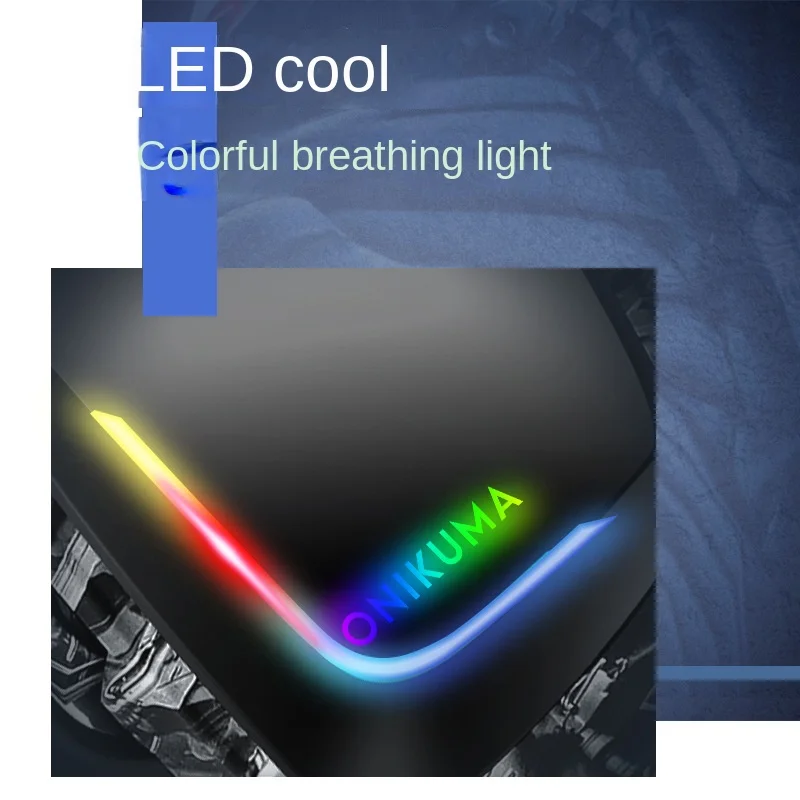 Cross-Border Hot Onikuma K20 Headset Computer Gaming Headset Colorful Light PS4 E-Sports PUBG Headset