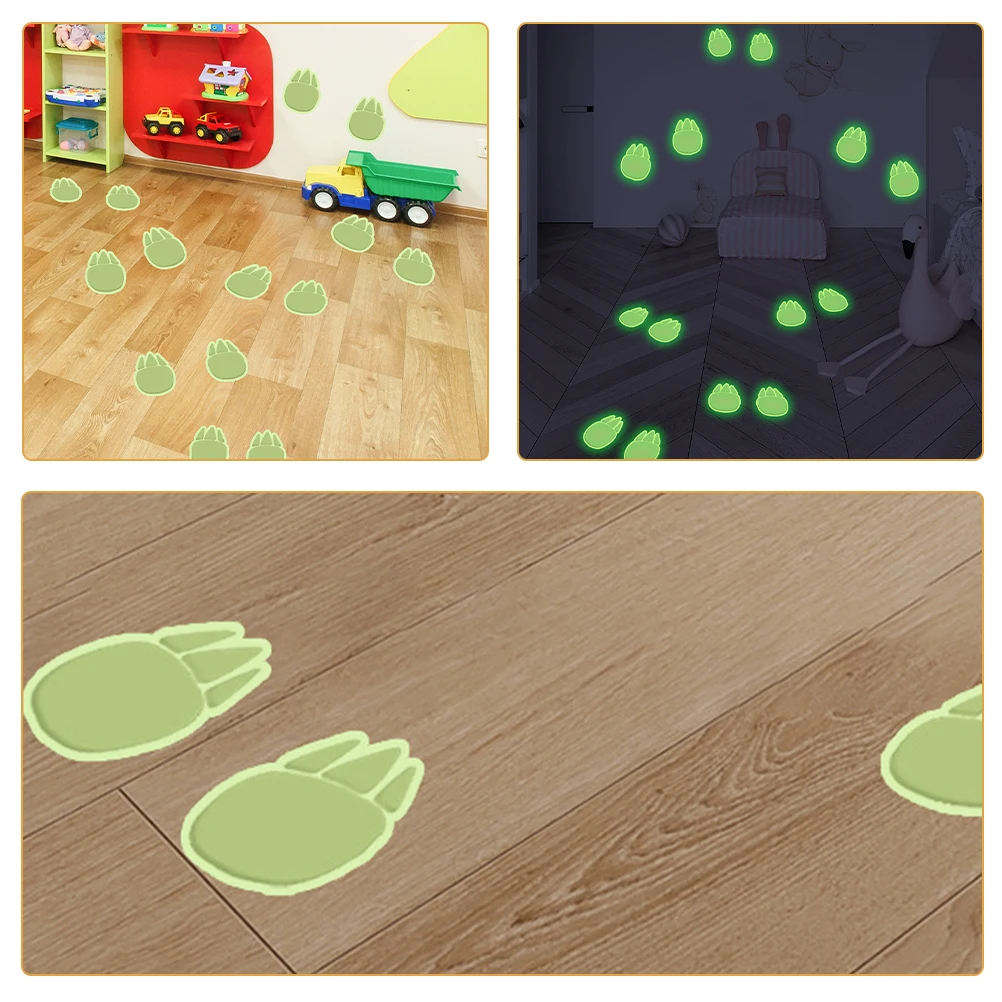 2 ورقة ملصقات تتوهج في الظلام غرفة الاطفال ديكور الكرتون البلاستيكية جدار ملهم ديناصور جدار صائق الطابق الديكور الديناصورات