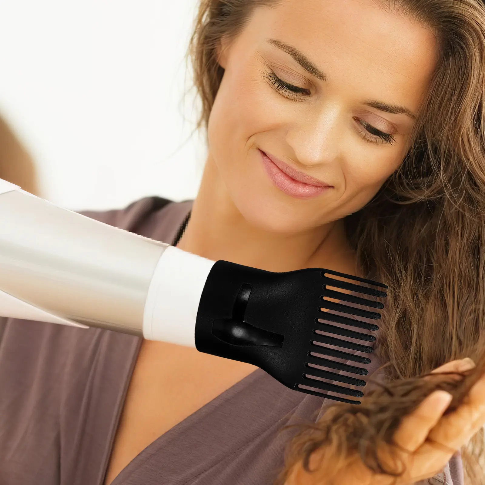 1Set Hair Dryer Nozzle Set Universal Diffuser Concentrator Nozzle Comb Attachment Multi Styling Tool Home Travel Hair Blow Dryer