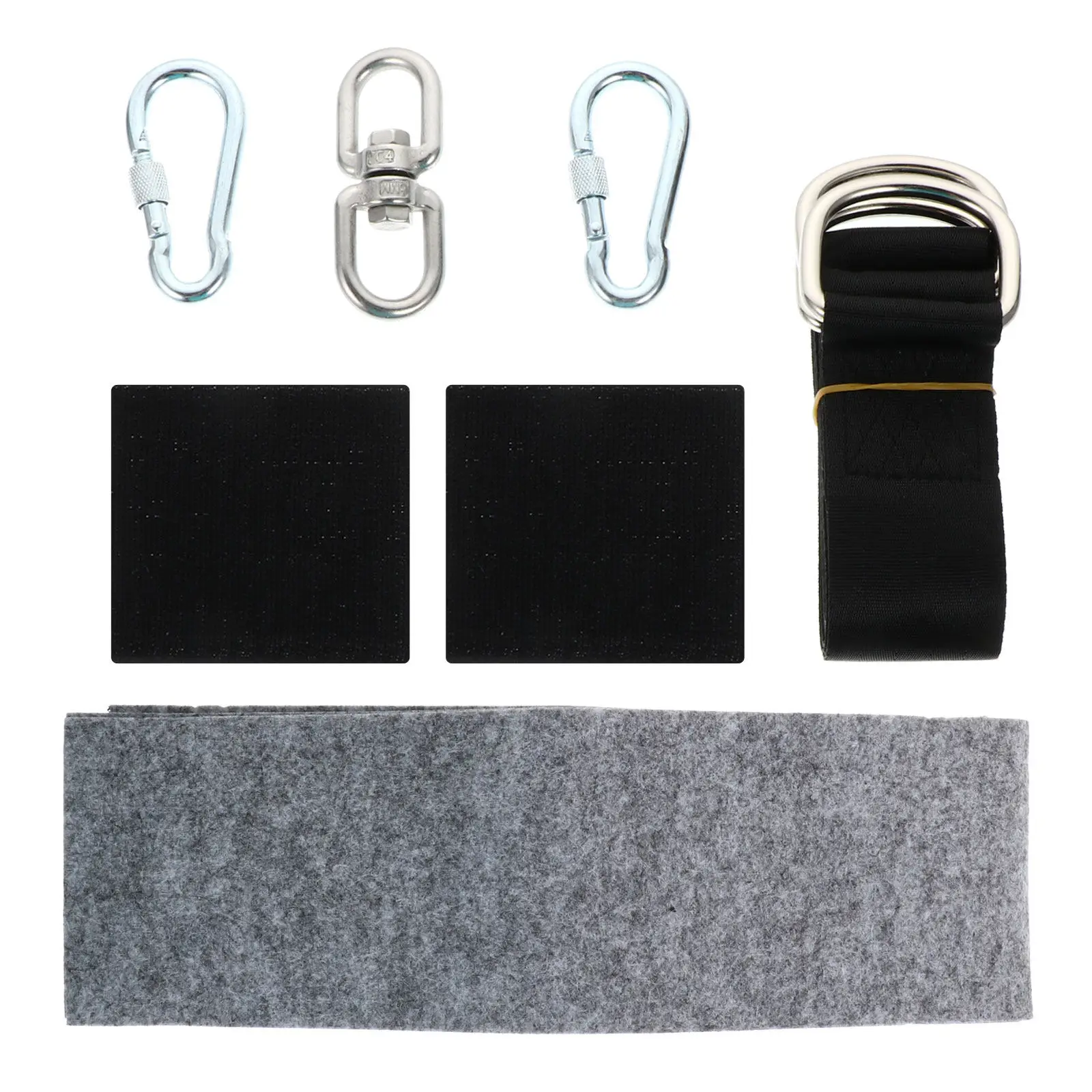 1Set Robust Swing Hanging System Stainless Steel Connectors Non Woven Straps High Capacity Hammock Rope for Garden Trees