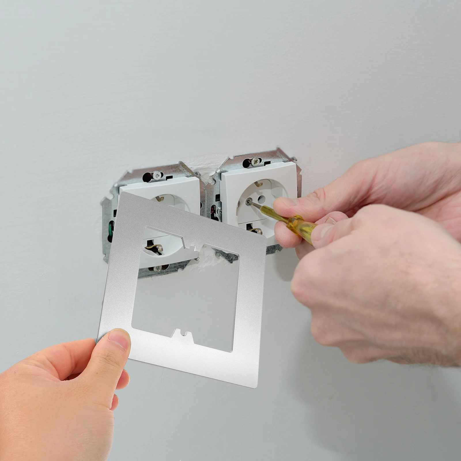 

Decorative Wall Plate Cover Pc Material Fading Heat Scratch Resistant Home Commercial Use Light Spacer Outlet Cover