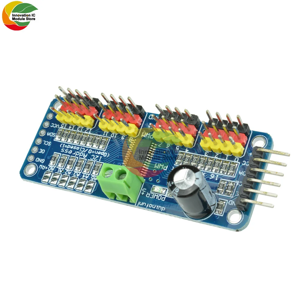 PCA9685PW 16 Channel 12-bit PWM/Servo Driver-I2C Interface PCA9685 Module Raspberry Pi Shield Module Servo Shield  for Arduino