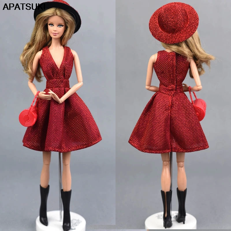 Muñeca Barbie Con Ropa Y Zapatos Vestido Clásico Para Muñeca