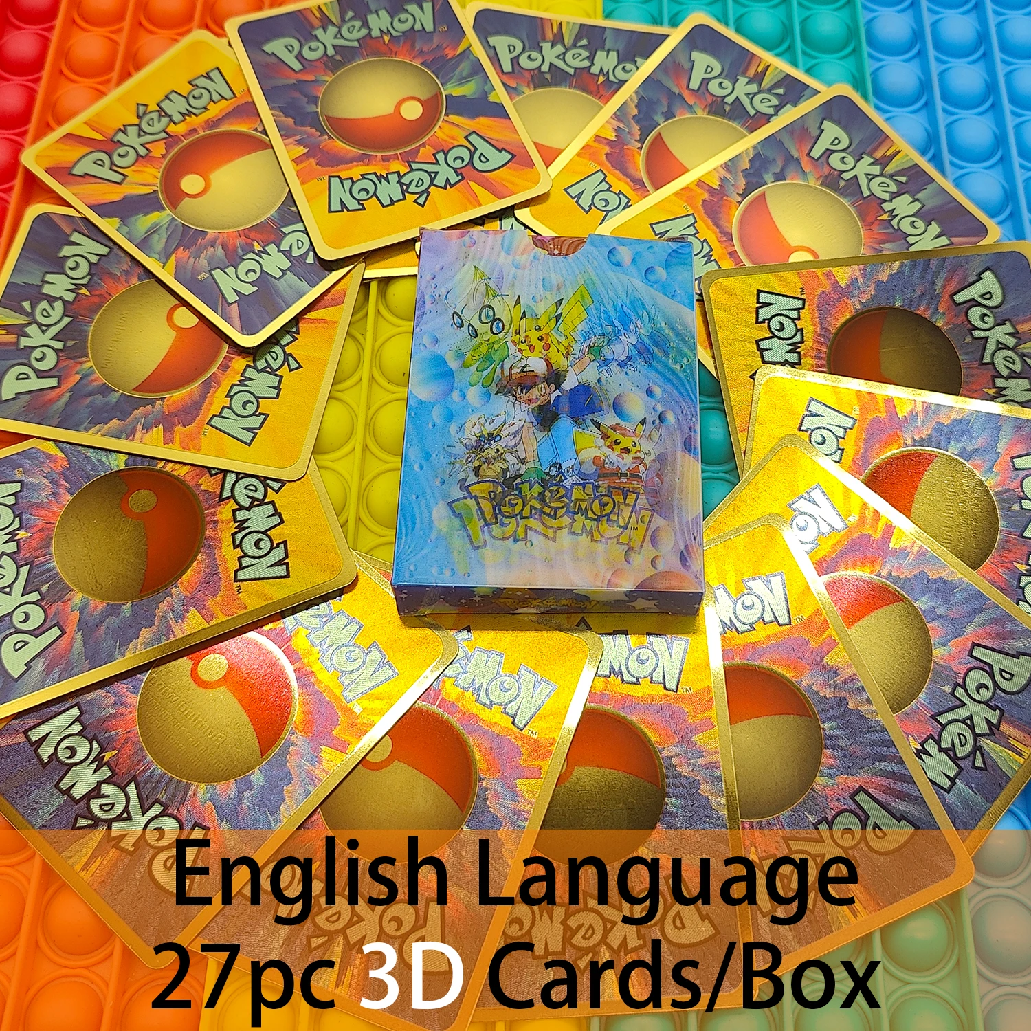 for Pokemons 3D Card Shining English Vmax Gx Charizard Trading Game Collection Battle Card Children Toys MINISO