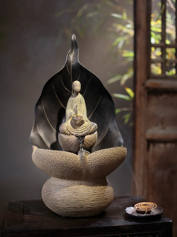 New Chinese style flowing ornaments, Zen style space, home decoration for attracting wealth