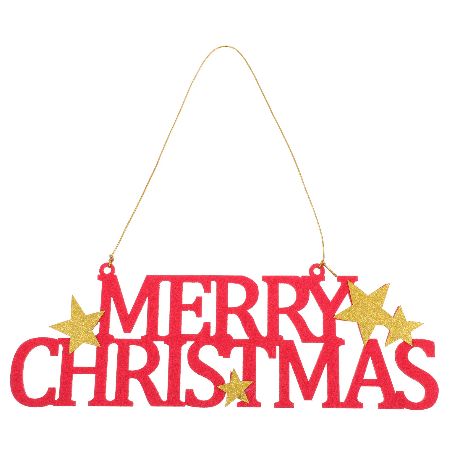 1Pcs Christmas Alphabet Felt Pendant Hollow Design Wall Hanging Decor Festive Atmosphere Creator Xmas Tree Window Fireplace