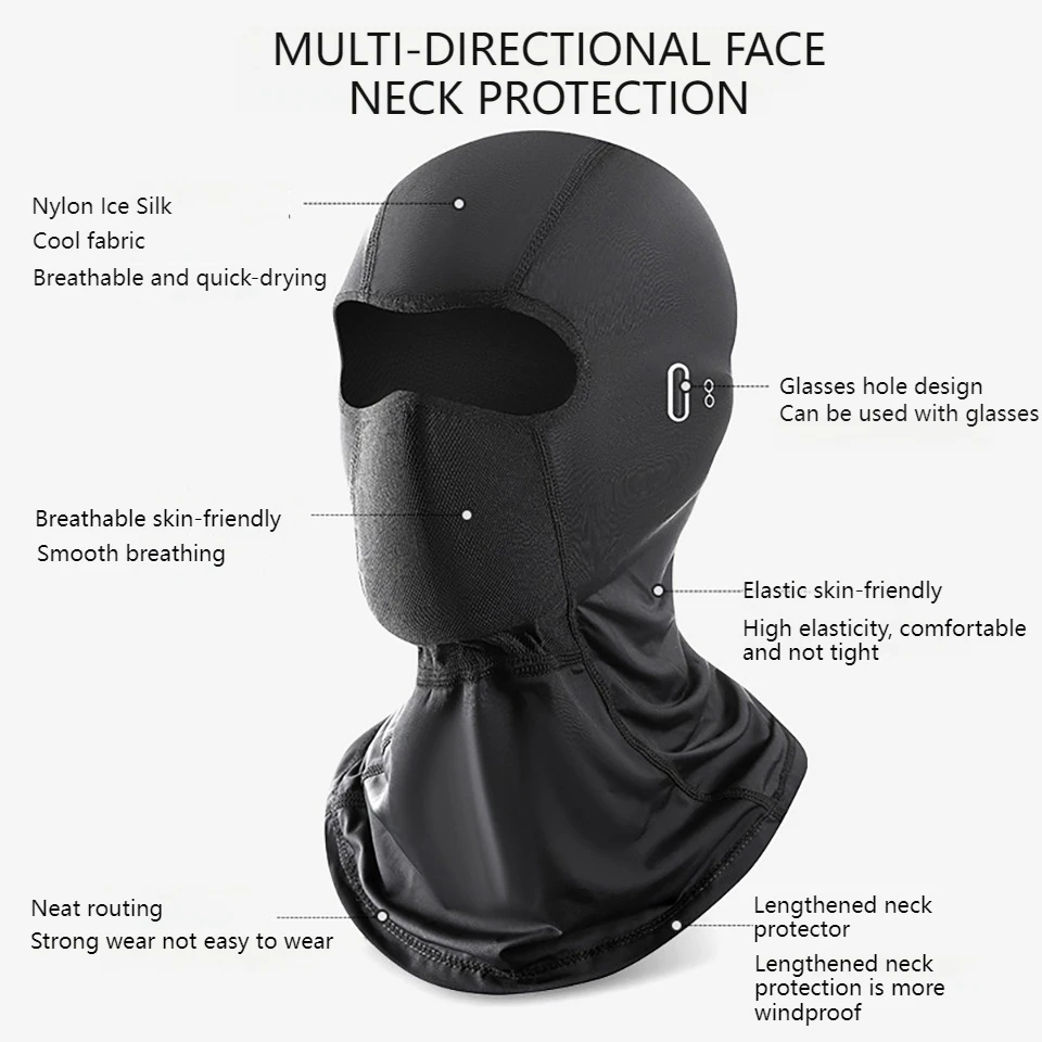 GTUBIKE Berretto da ciclismo Raffreddamento estivo Passamontagna da moto Cappelli Protezione solare UV Bici da corsa Maschera di protezione UV estiva in seta di ghiaccio