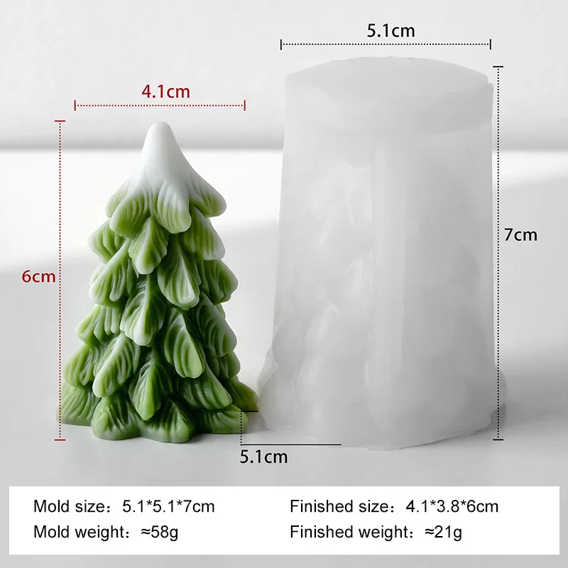 DIY Weihnachtsbaum-Serie Silikonform Handgemachte Aroma-Kerzen Gipsform Weihnachtsdekoration Kerzenherstellungszubehör