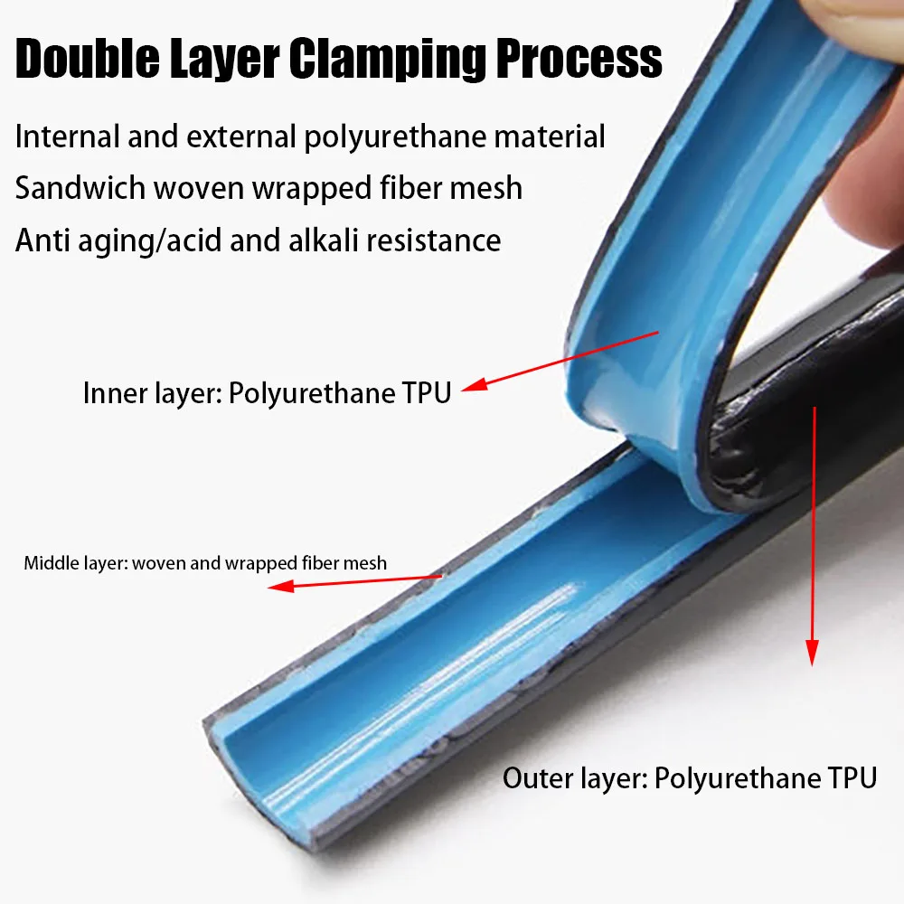 Double Layer Resin Diesel Hose, ID8mm ID10mm High Temperature And High Pressure Explosion-Proof Fuel Hose, Length 1-10 M