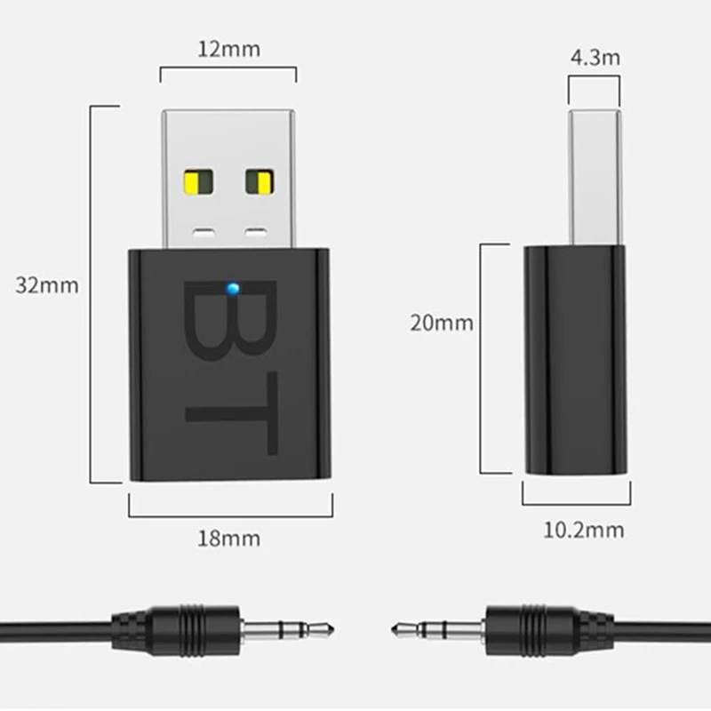 Receptor de Audio Bluetooth para coche, Monitor inalámbrico de Audio Aux, auriculares para BT850, transmisor multifunción, fácil de instalar