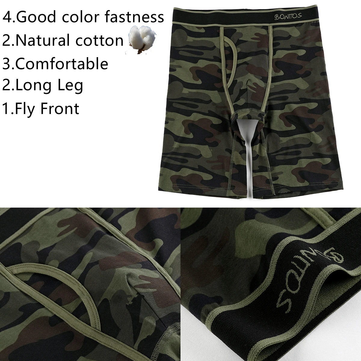 5pcs 2023 New Style Cotton Boxer Long Leg Underwear For Man Shorts Big Size And Panties Homme Luxury Brand Boxerhomme Underpants