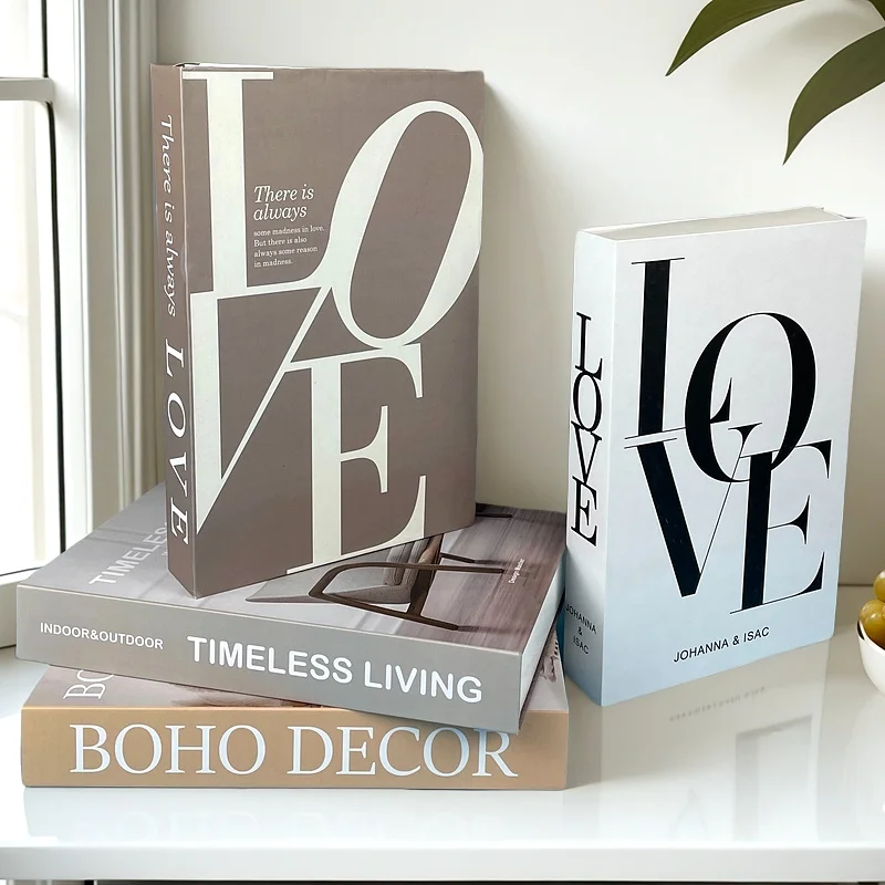 

Openable Luxury Fake Books Decoration Storage Box Fashion Decorative Books Coffee Table Bedroom Pink Home Decor Paris New York