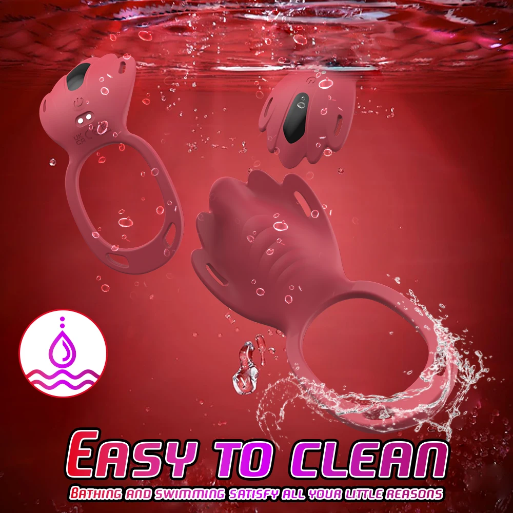 커플 여성용 진동 페니스 링, 클리토리스 자극 웨어러블 팬티 바이브레이터, 남성용 섹스 토이 (리모컨 포함)