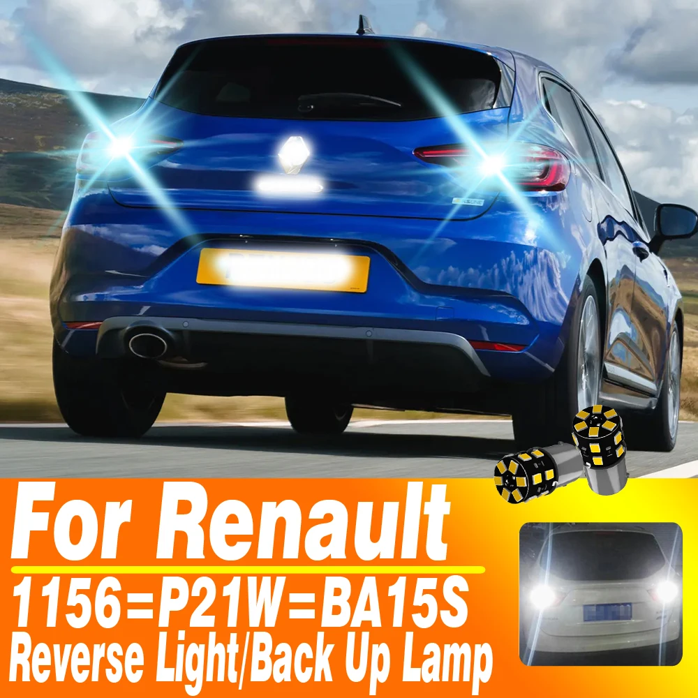 

2x P21W 1156 BA15S 7506 5008 Led Canbus For Renault Megane 2 3 Scenic Clio Grand Scenic Captur Kangoo Back Up Lamp Reverse Light