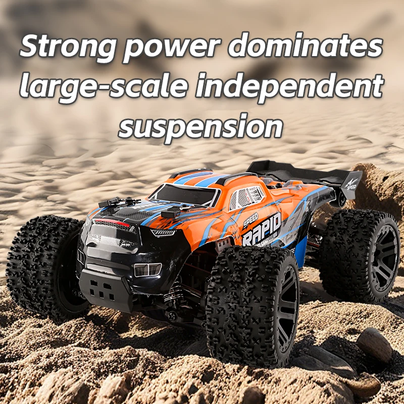 2.4g 1/20 caminhão deserto de alta velocidade, tração nas quatro rodas, carro off-road, controle remoto, veículo sem escova com luzes, brinquedos para crianças, presente para meninos