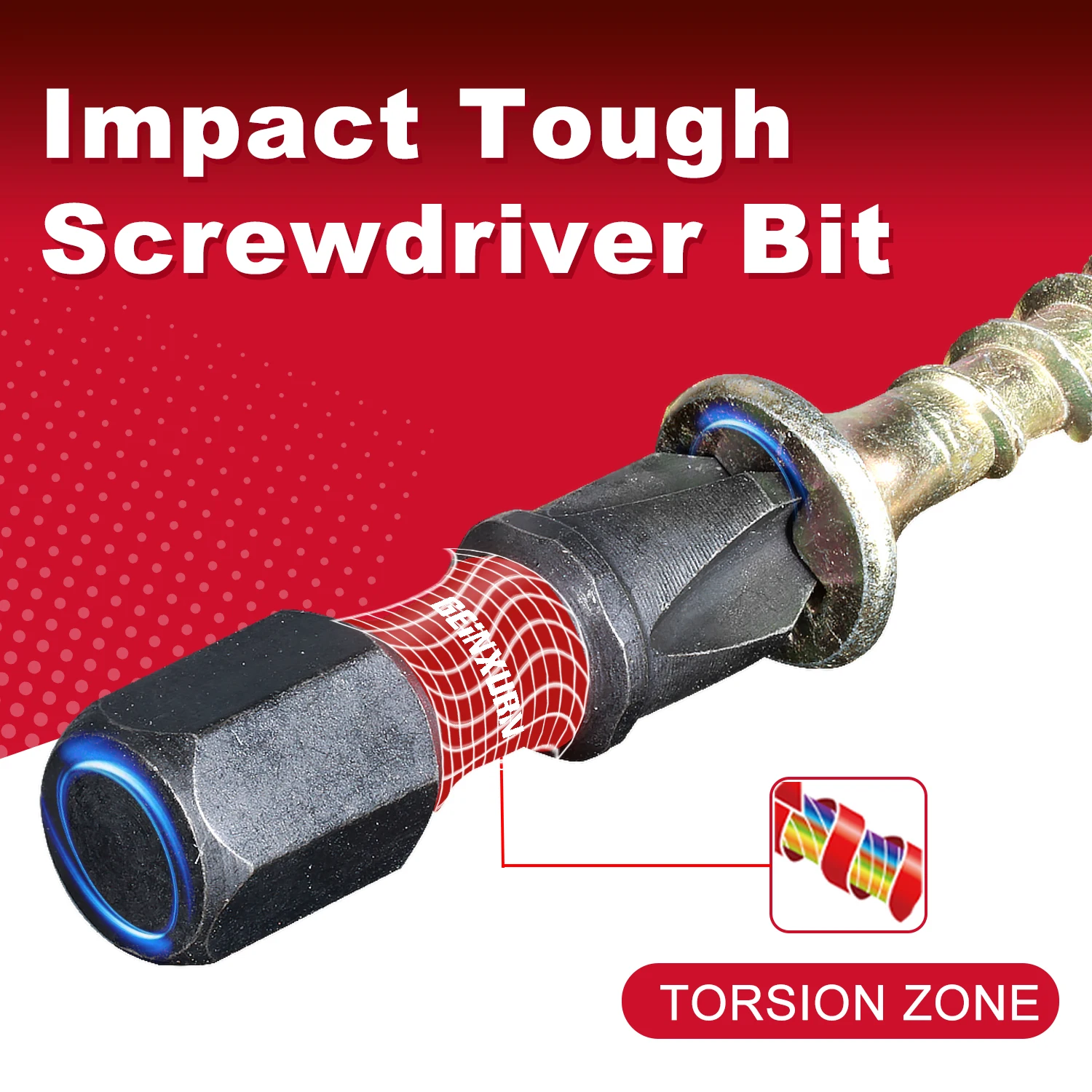 Geinxurn 22PCS Mixed 1”/2” HEX/Pozi/Phillips/Torx/SLOTTED Magnetic S2 Steel Multi Cross Driver Bits,1 Pc Bit Holder with