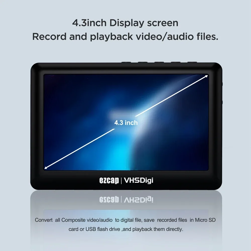 Ezcap180 AV مسجل محول الأرقام التناظرية فيديو إلى محول الفيديو الرقمي سجل ل VHS، VCR's، AV، RCA، Hi8، كاميرا الفيديو، مشغل DVD