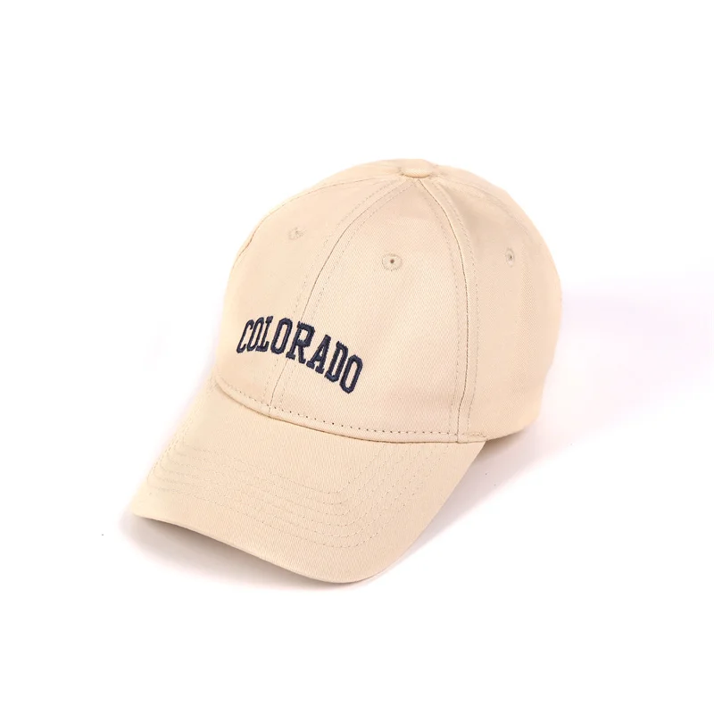 Sombrero de béisbol con estampado de letras de Colorado para hombre y mujer, gorra deportiva informal versátil, sombrilla, accesorios de viaje al