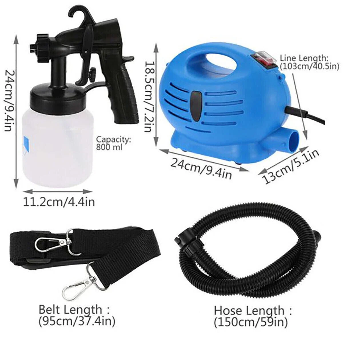 800ML 650W ไฟฟ้าสีสเปรย์ปืนแบบพกพามือถือพ่นเครื่อง DIY ภาพวาดตกแต่งบ้านเครื่องมือ Power อุปกรณ์