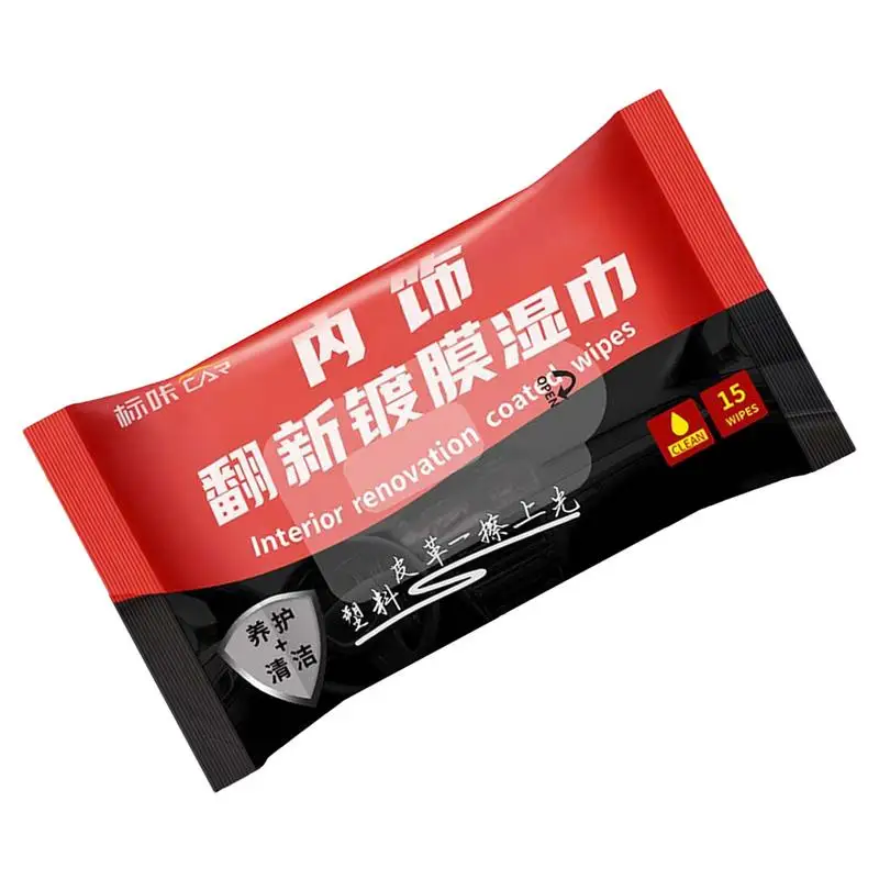 

Car Interior Restorer Wipes Car Interior Coating Wipe Waterproof For Renovation Quick Cleaning Vehicle Maintenance Wipes For